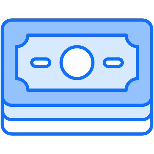 Символ доллара в черном овале Generic Blue иконка