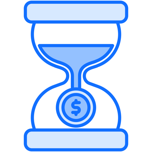 tijd is geld Generic Blue icoon