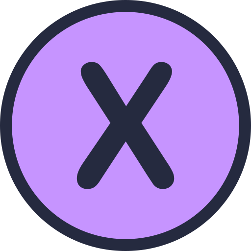 litera x Generic Outline Color ikona