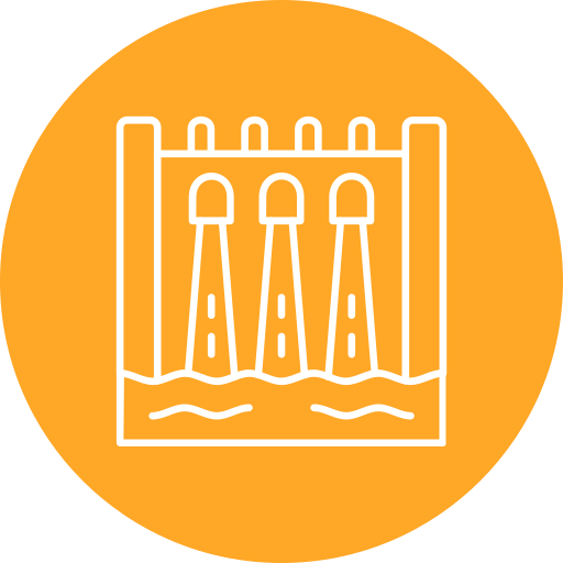 presa hidroeléctrica Generic Flat icono
