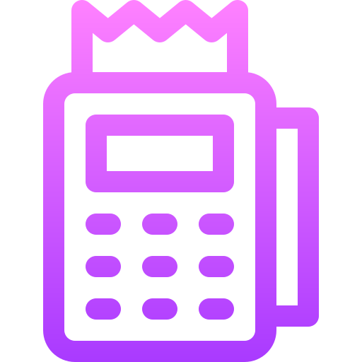 payment terminal Basic Gradient Lineal color icon