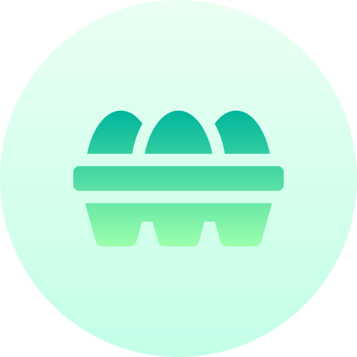 Eggs Basic Gradient Circular icon