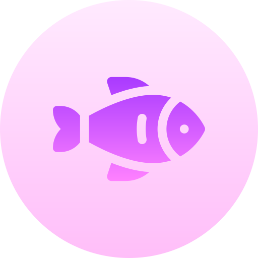 물고기 Basic Gradient Circular icon