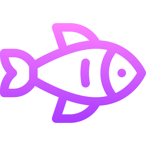 pescado Basic Gradient Lineal color icono
