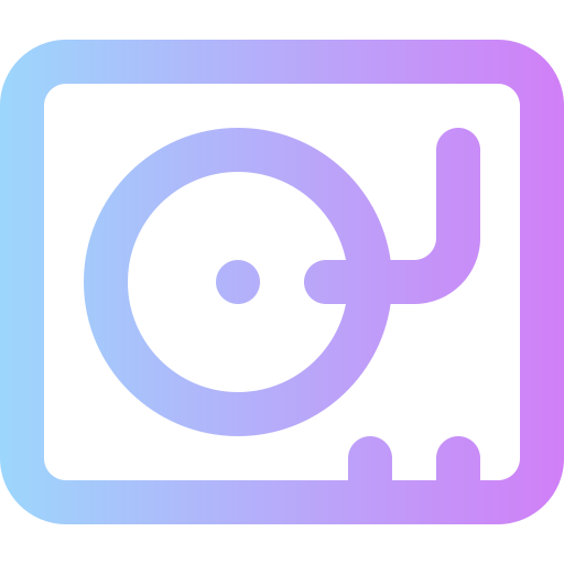 Turntable Super Basic Rounded Gradient icon