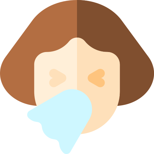 Sneezing Basic Rounded Flat icon