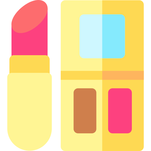 productos cosméticos Basic Rounded Flat icono