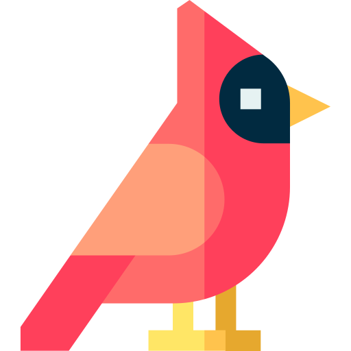 Кардинал птица Basic Straight Flat иконка