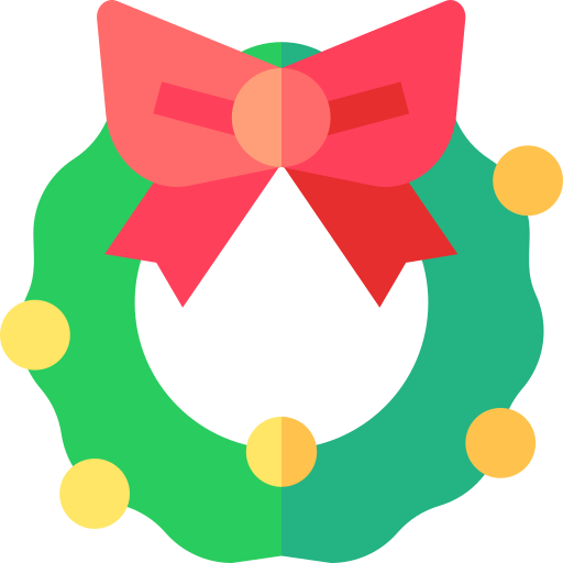 Рождественский венок Basic Straight Flat иконка