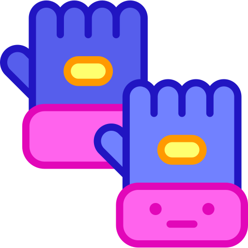 guantes Retro Neon Lineal color icono