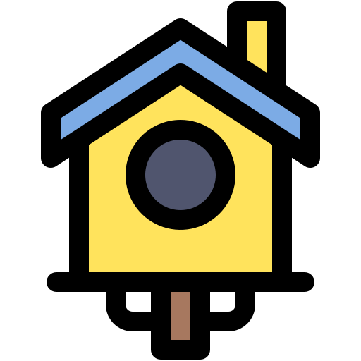 dom dla ptaków Generic Outline Color ikona