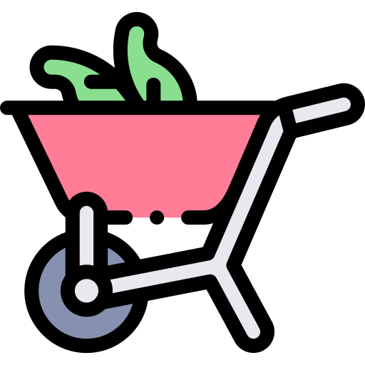 Wheelbarrow Detailed Rounded Lineal color icon