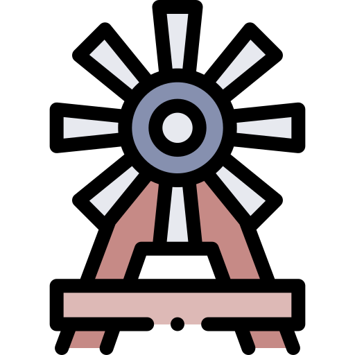 Windmill Detailed Rounded Lineal color icon