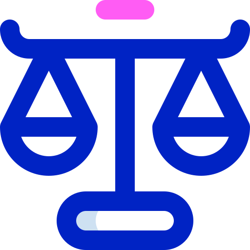 escala de justicia Super Basic Orbit Color icono