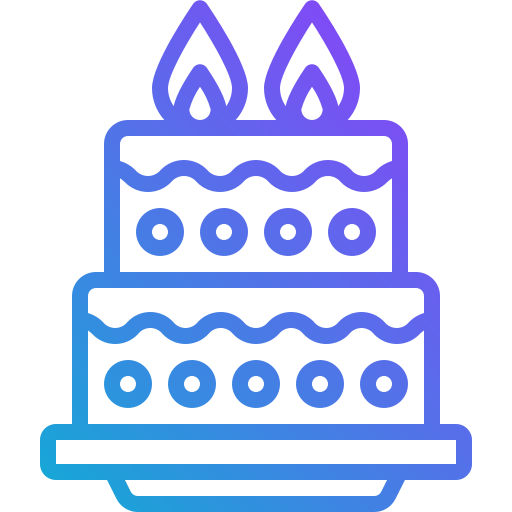 tort urodzinowy Generic Gradient ikona