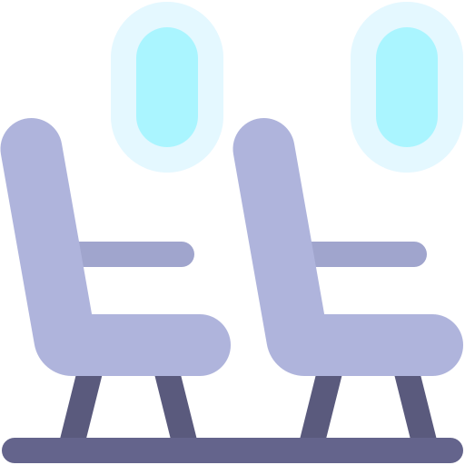 siedzenia w samolocie Generic Flat ikona