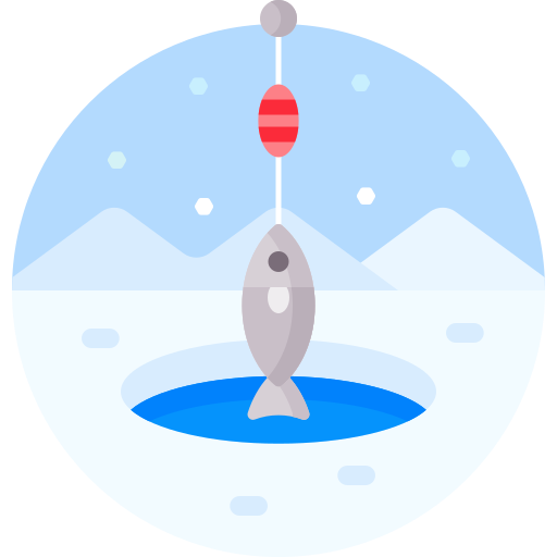 Подледная рыбалка Detailed Flat Circular Flat иконка