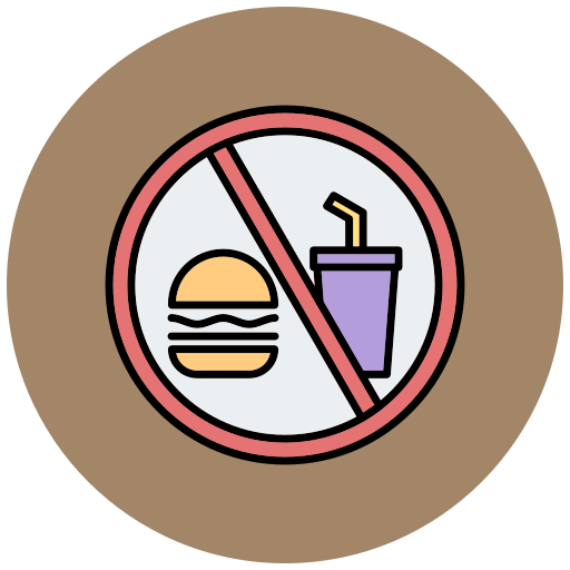 No Eating Generic Outline Color icon