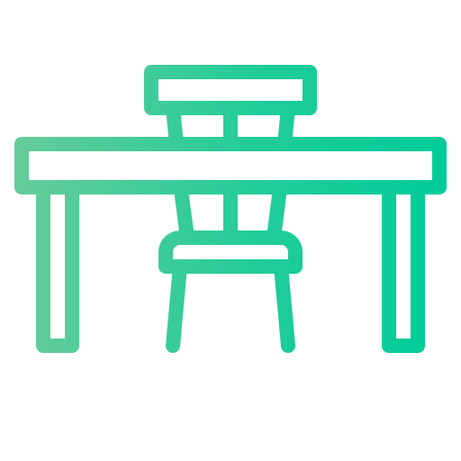 椅子とテーブル Generic Gradient icon