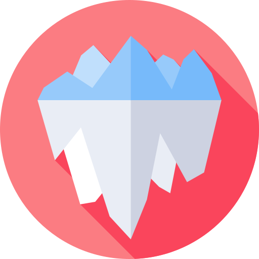 ijsberg Flat Circular Flat icoon