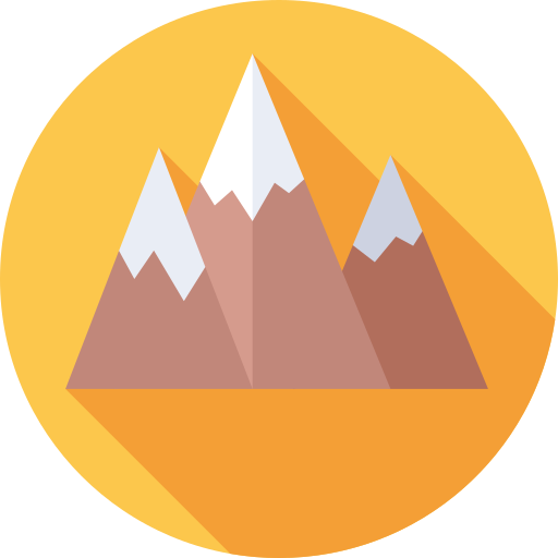 góra Flat Circular Flat ikona