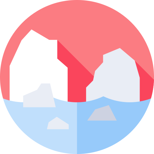 gletsjer Flat Circular Flat icoon