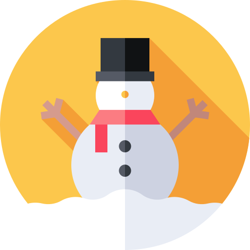 Snowman Flat Circular Flat icon