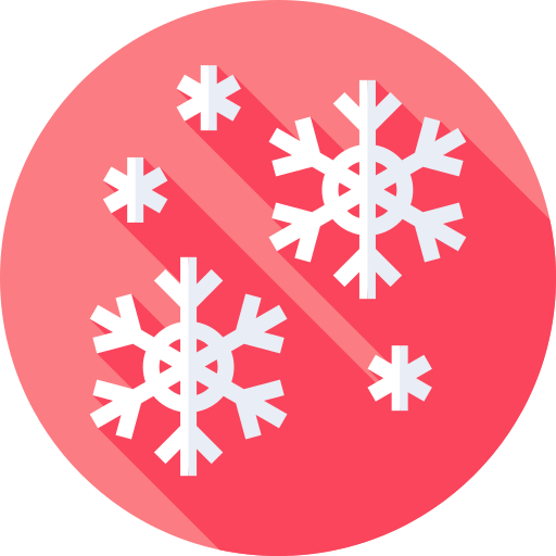 copos de nieve Flat Circular Flat icono