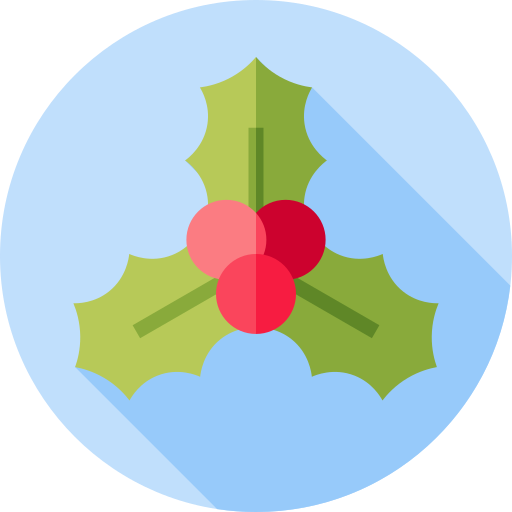 Mistletoe Flat Circular Flat icon