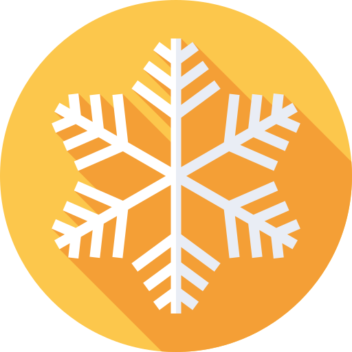 płatek śniegu Flat Circular Flat ikona