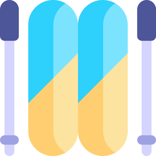 スキー用品 Kawaii Flat icon