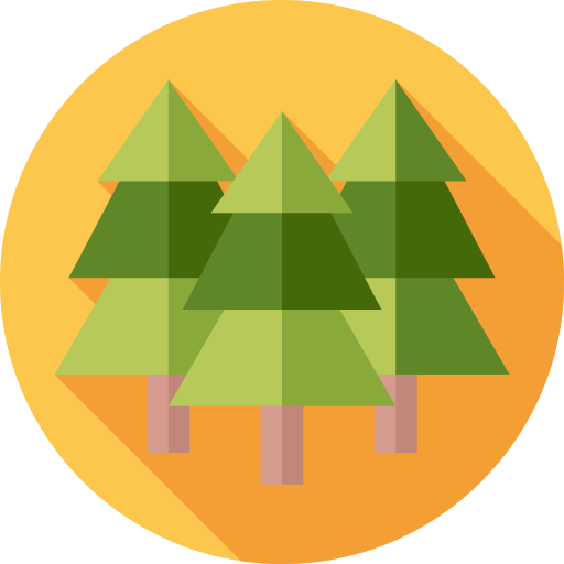 Forest Flat Circular Flat icon