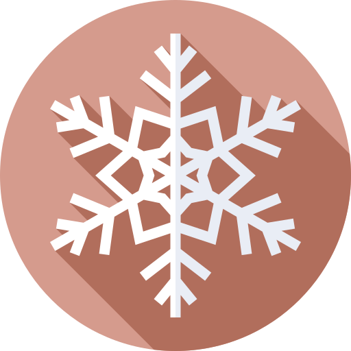 sneeuwvlok Flat Circular Flat icoon