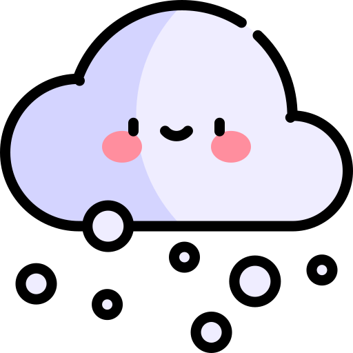 Снежный Kawaii Lineal color иконка