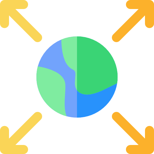 地球儀 Basic Rounded Flat icon