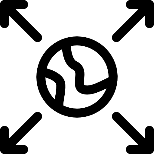 globo terrestre Basic Rounded Lineal icona