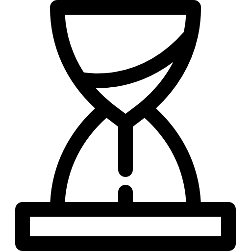 zandloper Basic Rounded Lineal icoon