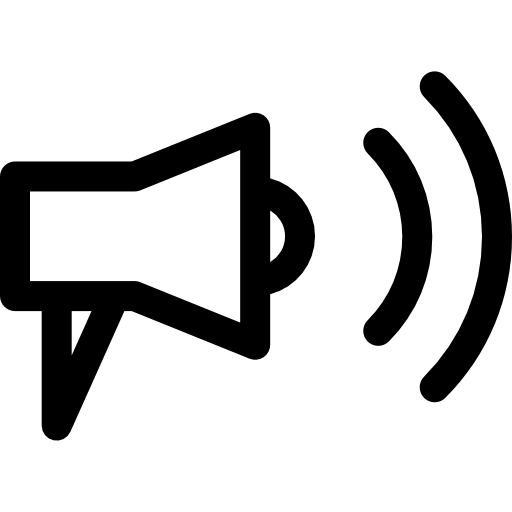 메가폰 Basic Rounded Lineal icon