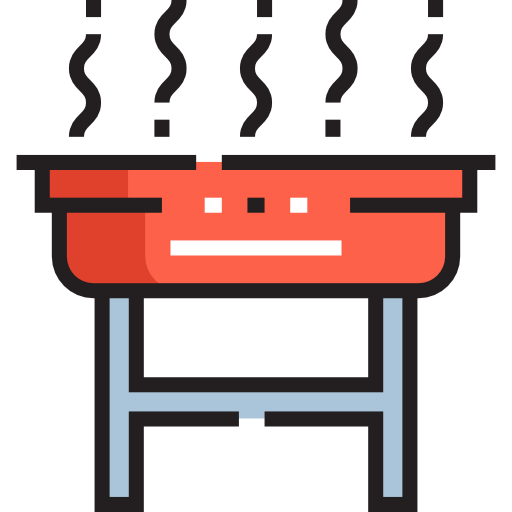 Bbq Detailed Straight Lineal color icon