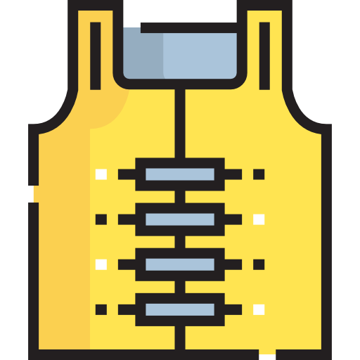 rettungsweste Detailed Straight Lineal color icon