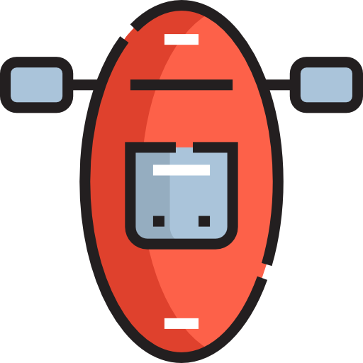 Kayak Detailed Straight Lineal color icon