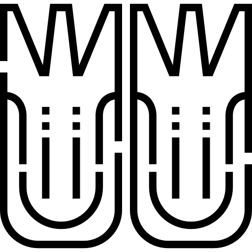 aletas Detailed Straight Lineal icono