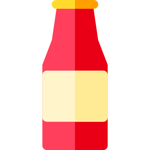 butelka ketchupu Basic Rounded Flat ikona