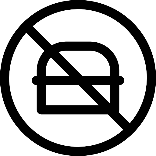 pas de nourriture Basic Rounded Lineal Icône