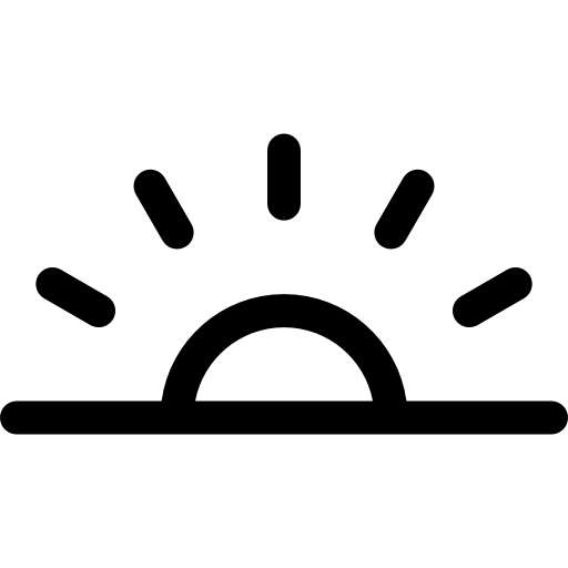 해돋이 Basic Rounded Lineal icon