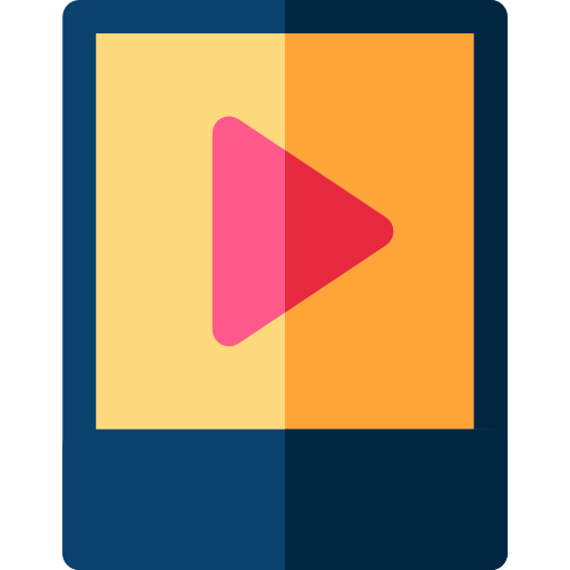 Video player Basic Rounded Flat icon
