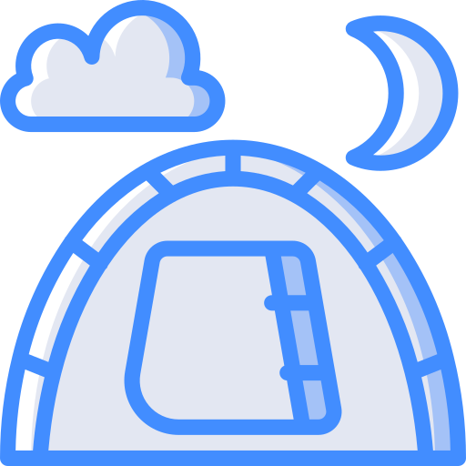 Tent Basic Miscellany Blue icon