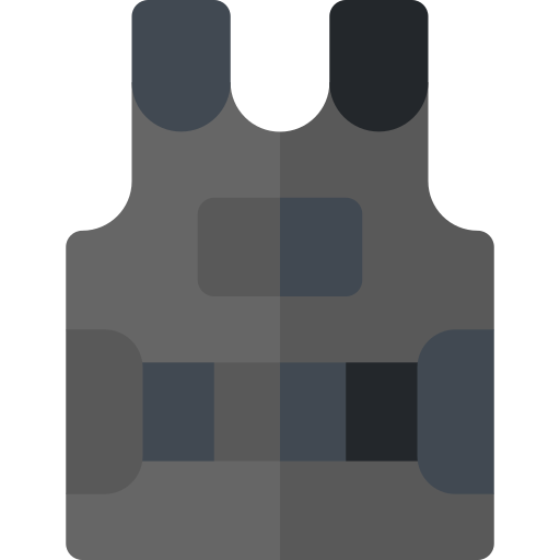 Ballistic vest Basic Rounded Flat icon