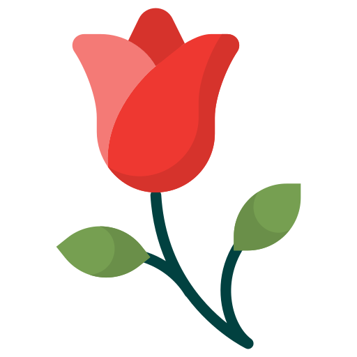 Красная роза Generic Flat иконка