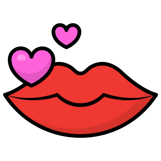 Kissing Generic Outline Color icon